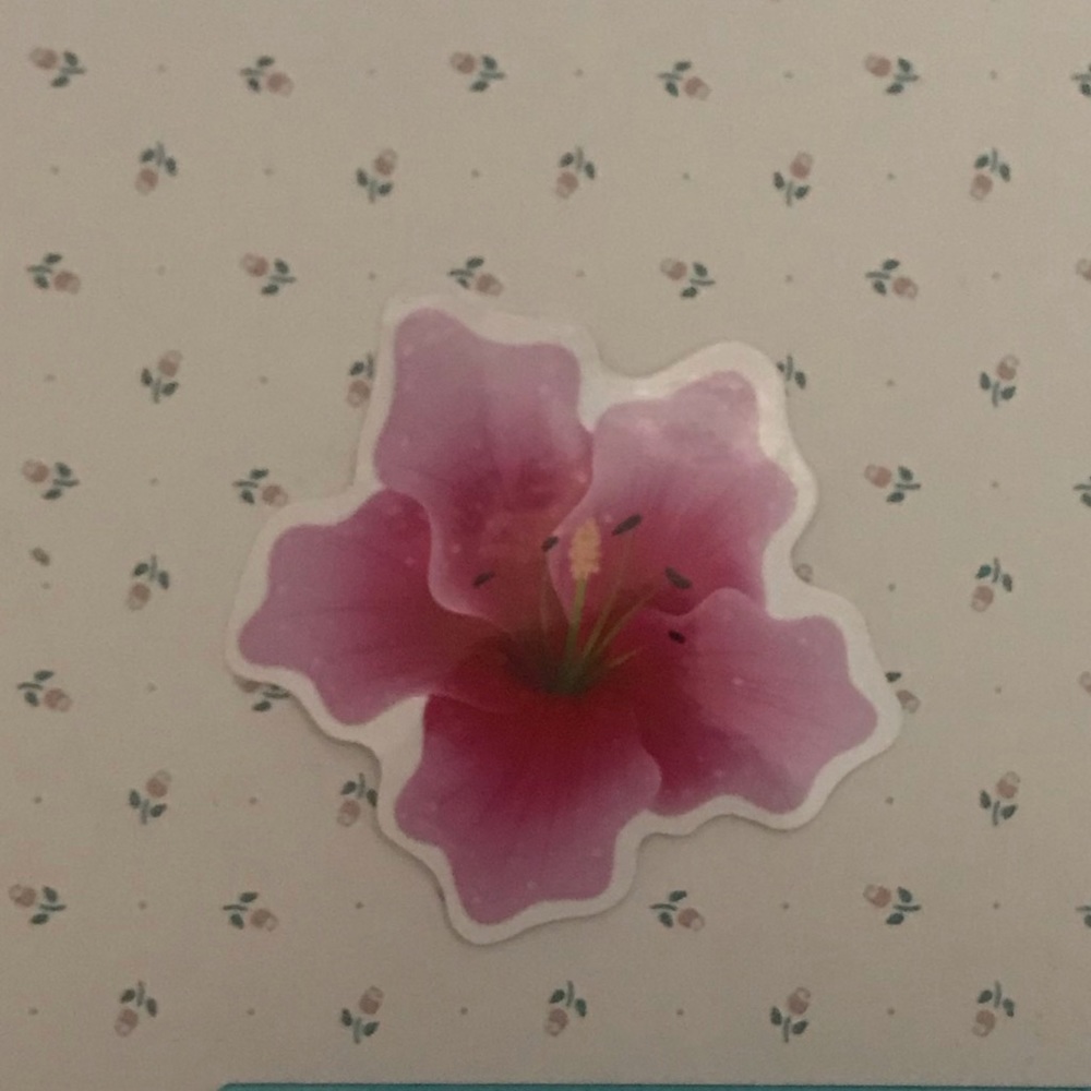 Pink Flower Sticker - Picture 2 of 3